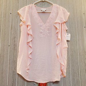Liz Claiborne Clear Pink Top NEW - M